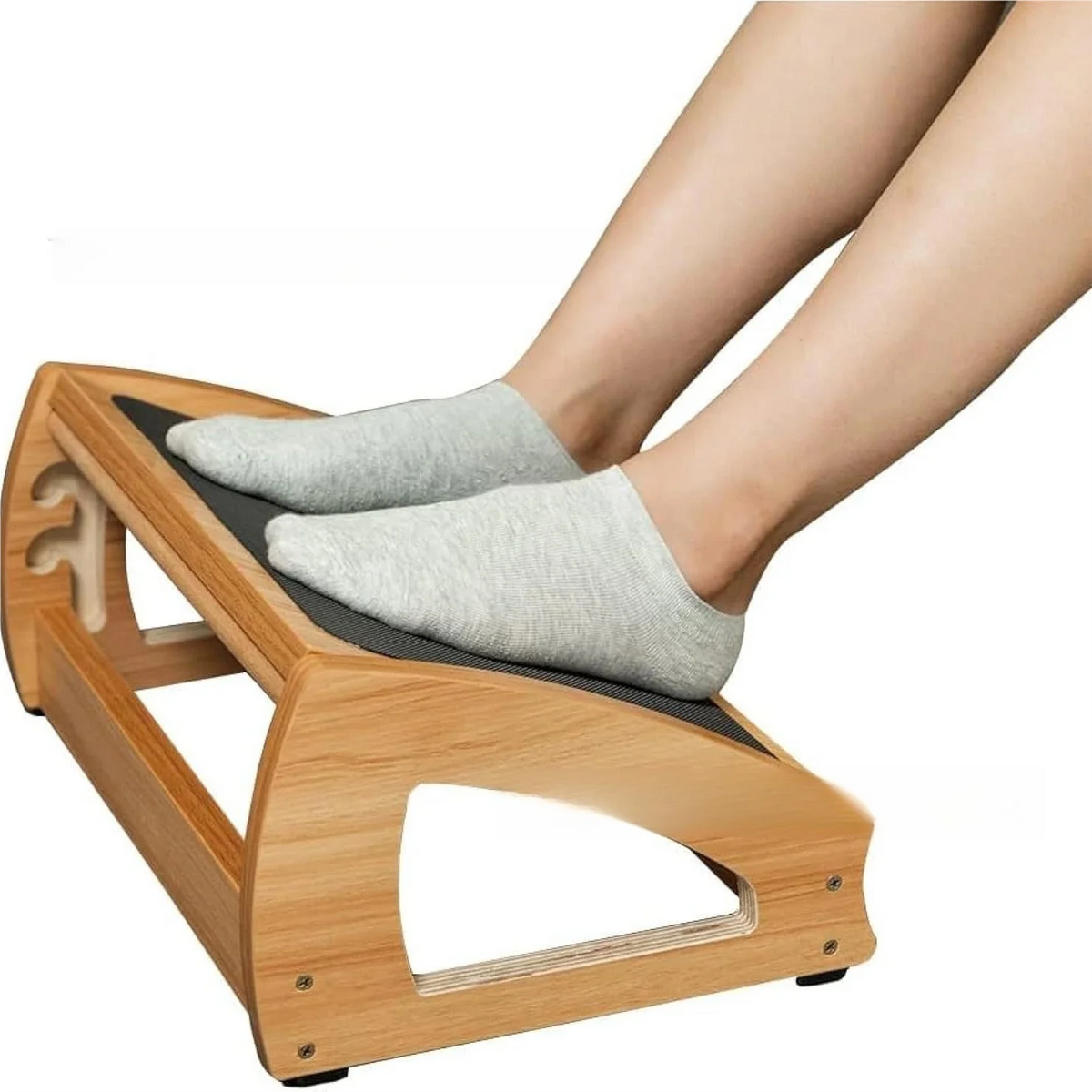 Under Desk Footrest Wooden Foot RestErgonomic Foot Stool Desk Leg Rest Pain Relief for Home Office Living Room Computer Working