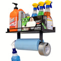 Garage wall mount paper towel holder and storage shelve.