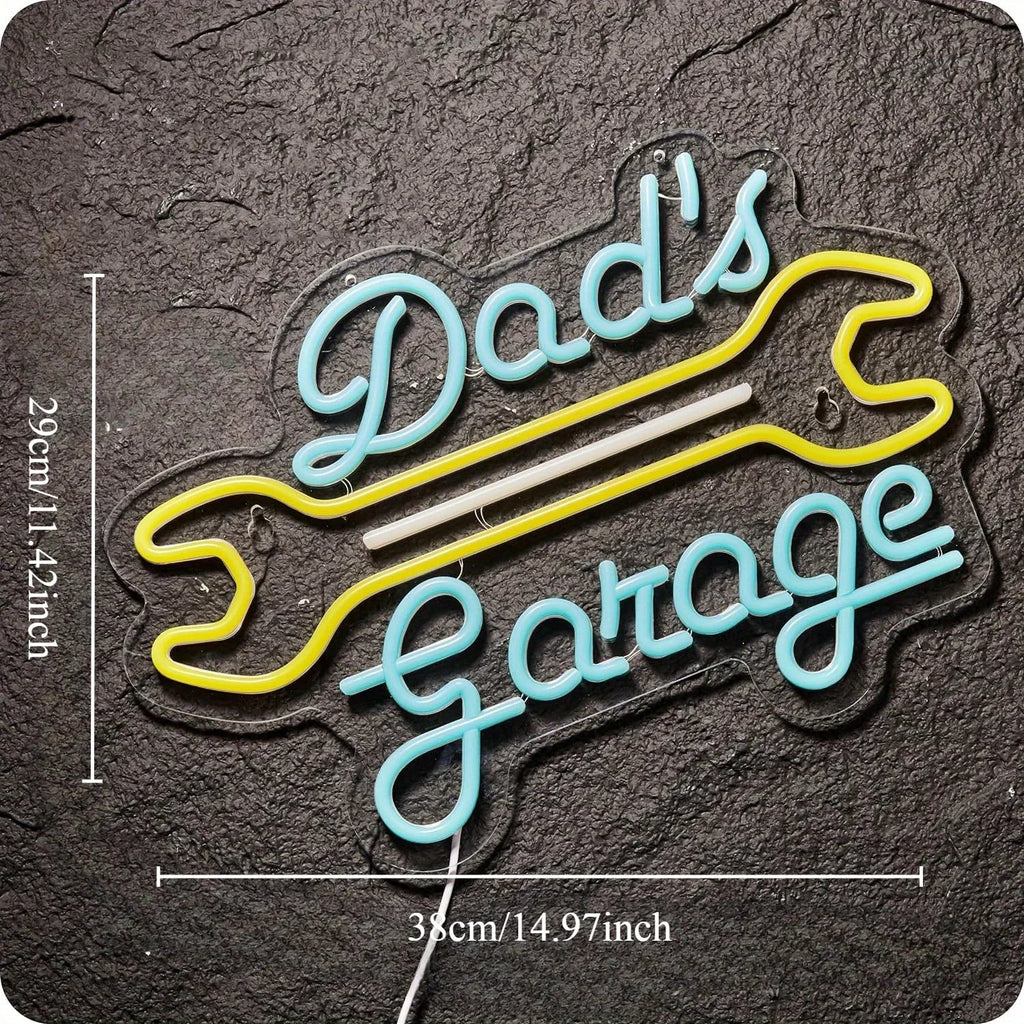 Dad's Garage Neon Sign LED Wall Decor
