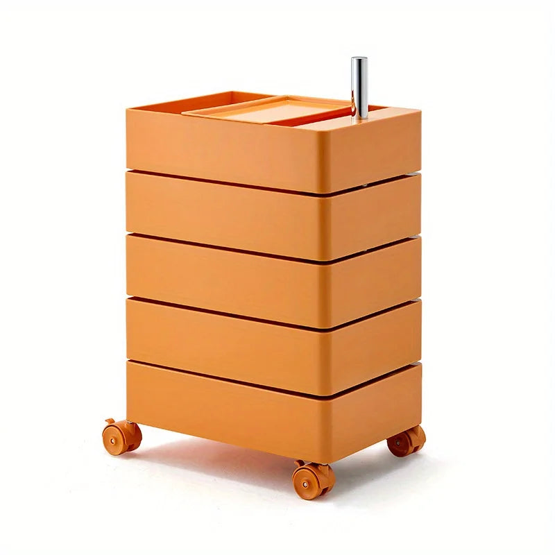 Rotating Storage Cabinet Movable Bedside Table Side Cabinet Cosmetic Storage Cabinet Bedroom Living Room Furniture  Nightstand