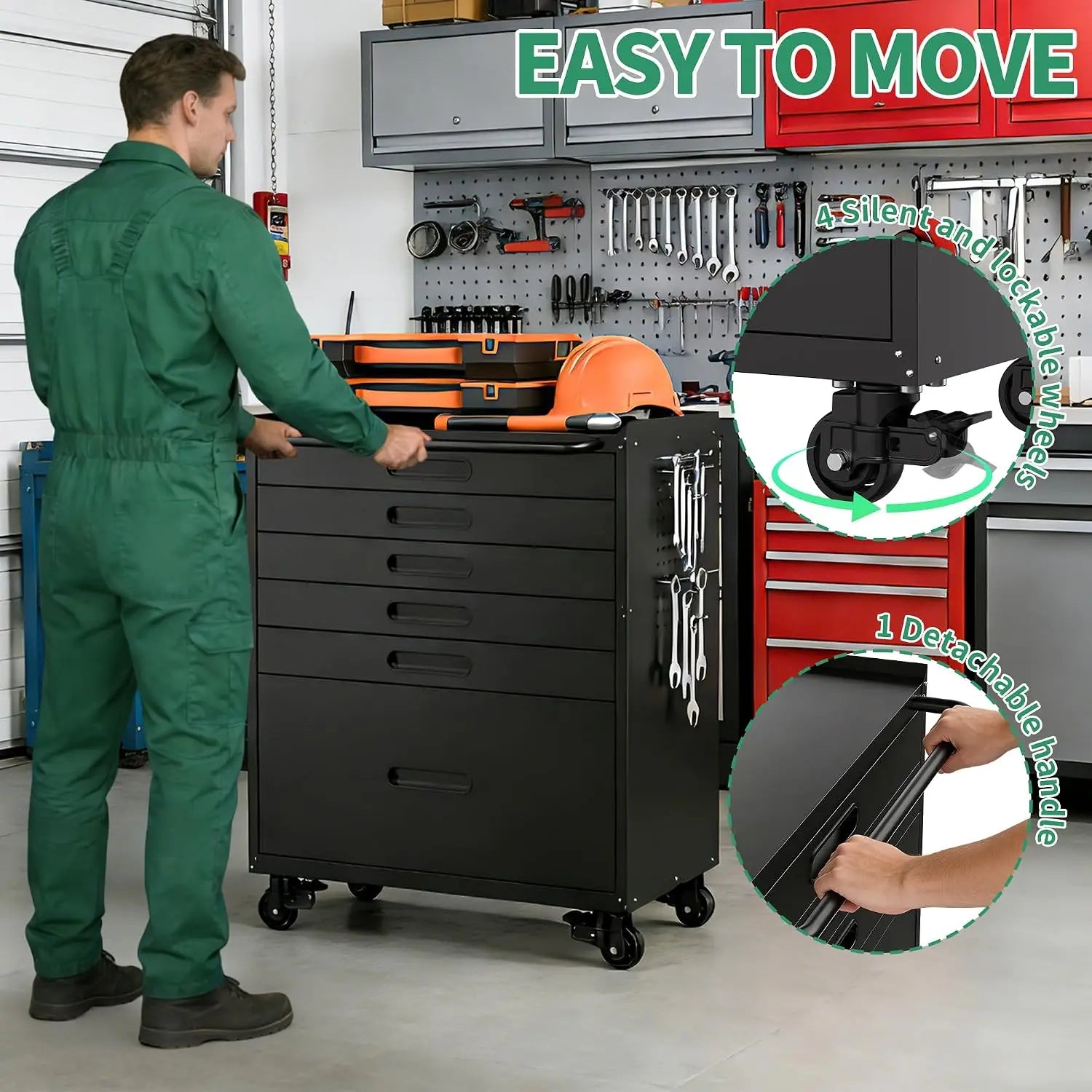 6 Drawer Metal Tool Cabinet .