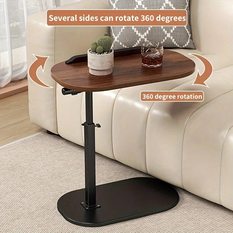 Foldable Adjustable Laptop Bedside Table Multifunctional Lift Workstation Small Space Computer Desk for Home Office Tea& Reading
