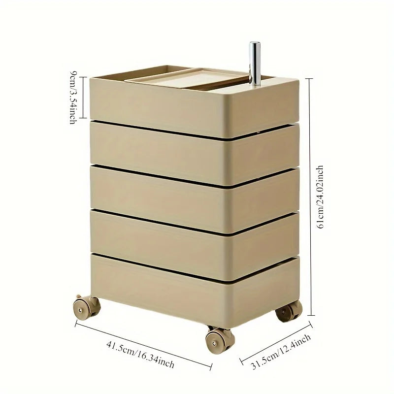 Rotating Storage Cabinet Movable Bedside Table Side Cabinet Cosmetic Storage Cabinet Bedroom Living Room Furniture  Nightstand