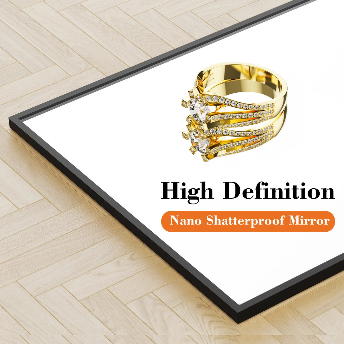 JHK 64"x21" Full Body Wall Mirror Standing Hanging or Leaning Wall-Mounted Mirrors with Stand .