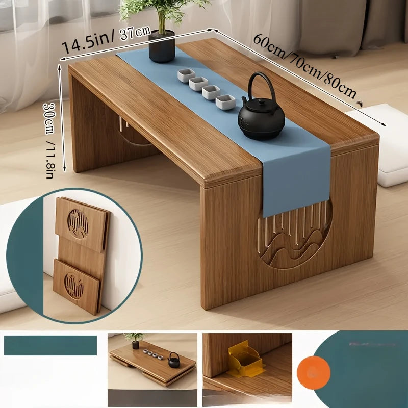 Versatile Bamboo Folding Table - Japanese Style.
